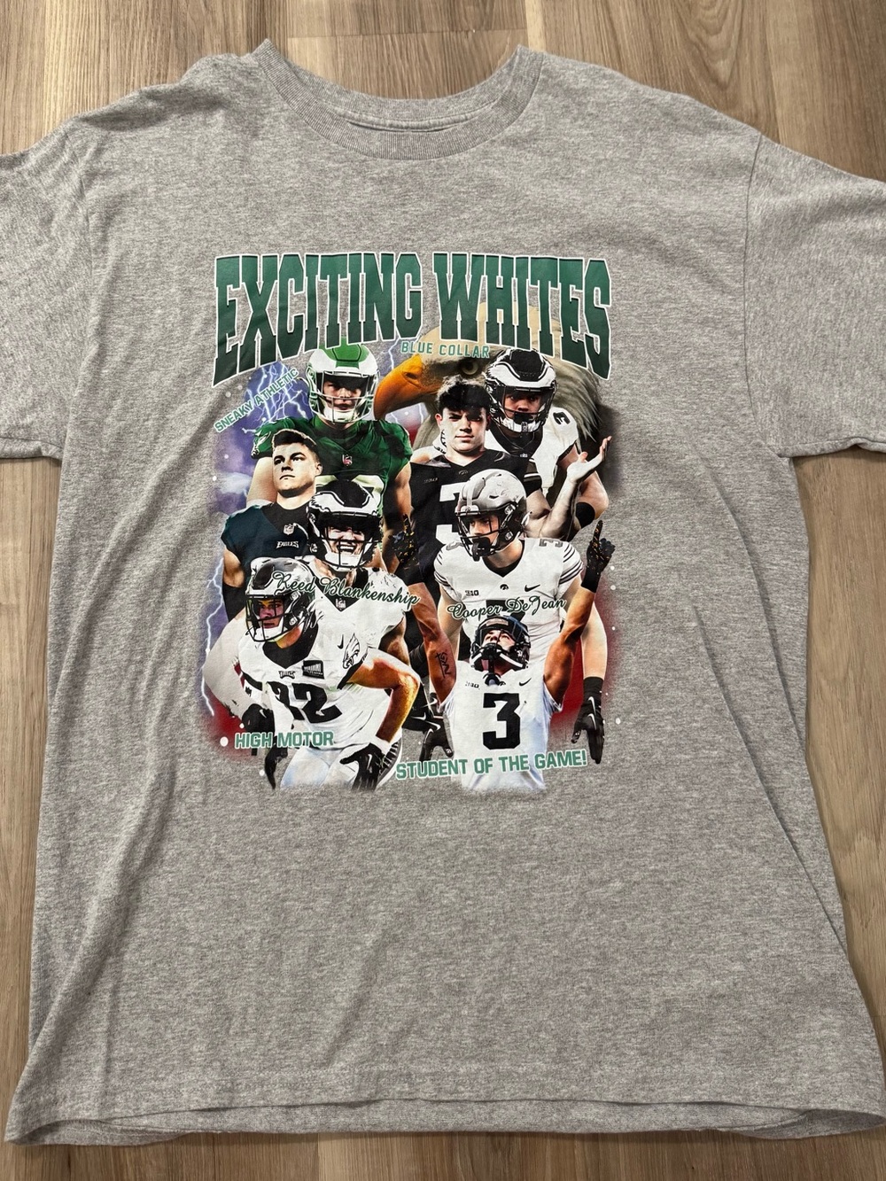 Graphic Philadelphia Eagles Football Team Tee in Heather Gray - Picture 2 of 4